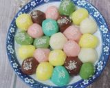 Hình bước làm 5 của món Bánh trôi nước hình hoa 🌼🌺🌸🌹bằng bột nếp+ khoai lang