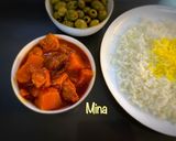 عکس مرحله 6 از دستور خورشت کدو حلوایی با مرغ