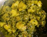 A picture of step 3 of Fenugreek and potato sabji.