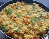 A picture of step 6 of Dalia upma (lapsi upma).