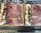 Une image de l'étape 3 de Roulés apéritif au jambon, mozzarella, basilic et épices façon wraps.