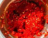 A picture of step 1 of Kolhapuri Red Thecha.