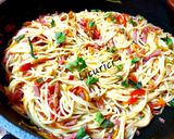 Pas rețetă Spaghette cu șuncă și legume 3 fotografie