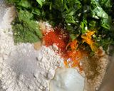 A picture of step 1 of Thepla Quesadillas.