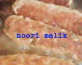 A picture of step 3 of Bhopali Seekh Kabab.