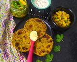 A picture of step 7 of Bajra Methi Thepla with Potato bhaji.