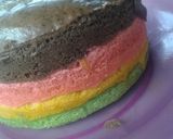 Foto langkah ke 8 dari resep Bolu pelangi kukus.