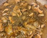 A picture of step 5 of Salisbury steaks/ hamburger steaks.