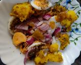 A picture of step 1 of Wai wai chaat.