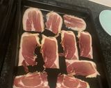 A picture of step 1 of Crispy Prosciutto.