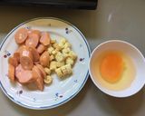 รูปขั้นตอนการทำที่ 1 ของ ไส้กรอกผัดไข่