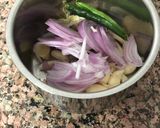 A picture of step 1 of Dahi chicken.
