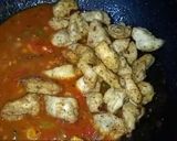 A picture of step 4 of Chicken chili with pasta 🌶️🍝.