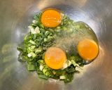 A picture of step 2 of Oyster Omelet.