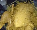 A picture of step 2 of Sajji with rice.