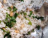 A picture of step 3 of Jeera rice.