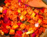 A picture of step 5 of Chilli paneer.