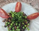 A picture of step 3 of Peas Chana Chat.