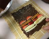 A picture of step 7 of Rice Krispie Treat Sushi.