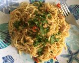 Foto langkah ke 7 dari resep Spaghetti Aglio Olio Tuna.