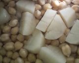 A picture of step 2 of Chole Bhature Tacos.