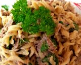 A picture of step 5 of My Lamb Pasta with Yogurt & Mint Sauce. 😍.