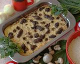 Rizsmuszaka (rakott rizs) csirkemájjal és gombával recept fázis 4 fotója