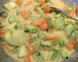 Une image de l'étape 3 de Petit clafoutis de courgettes au parmesan et basilic.
