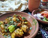 A picture of step 6 of Sindhi chicken karia.