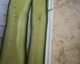 A picture of step 1 of Cucumber Roll ups 🥒.