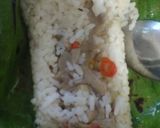 Foto langkah ke 3 dari resep Nasi bakar tumis jamur pedas.