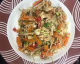 Foto langkah ke 5 dari resep 40. Orak-arik Telur Sayur Ayam.