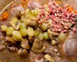 A picture of step 9 of Coq Au Vin.