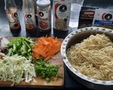 A picture of step 1 of Chinese Egg Hakka noodles.