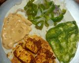A picture of step 8 of Tandoori paneer tikka grilled tortilla wrap.