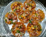 A picture of step 3 of Peanuts Basket Chaat.