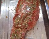 Foto del paso 3 de la receta: Pulpón relleno de jamón, panceta, queso, morrón, y aceitunas