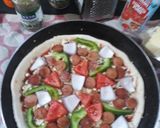 সসেজ পিজ্জা (ওভেন ছাড়া) (sausage pizza recipe in Bengali) রেসিপির ধাপ 8 ছবি