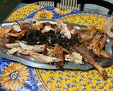 Une image de l'étape 15 de Chapon fermier aux herbes aromatiques farci cèpes et morilles.