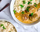 A picture of step 4 of Meatballs in creamy mushroom sauce.