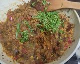 A picture of step 4 of Khandeshi baingan bharta.