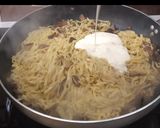 A picture of step 5 of Tagliolini with Porcini Mushrooms and Taleggio Cream.