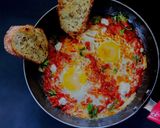 A picture of step 6 of Shakshuka.