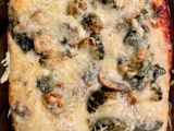 Vegetarische Lasagne mit Spinat, Brokkoli und Pilzen