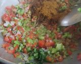 A picture of step 2 of Masala pav.