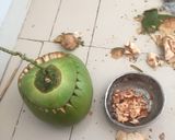 Hình bước làm 1 của món Rau câu trái dừa 🥥