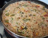 A picture of step 5 of Mexican rice.