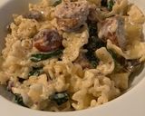 A picture of step 6 of Creamy wholegrain mustard and sausage pasta.
