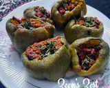 A picture of step 6 of Oven cooked Bharwan Shimla Mirch with Lamb Mince.
