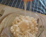 A picture of step 4 of Chhena poda Orissa dish.